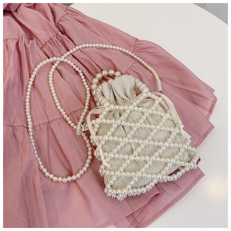 MAC124 Fresh Handwoven Pearl Bead Bag - Image 3