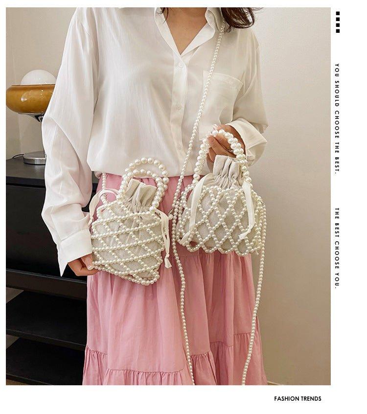 MAC124 Fresh Handwoven Pearl Bead Bag - Image 4