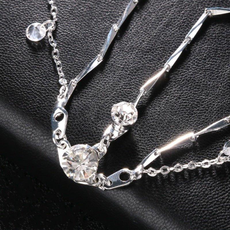 MAC127 Simple Rhinestone Pendant Sparkling Wedding Tiara - Image 5