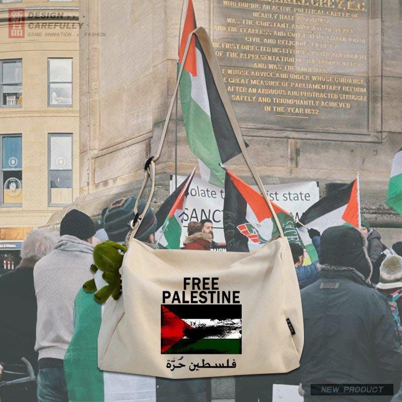 MAC139 Palestine Peace Crossbody Canvas Bag - Image 11
