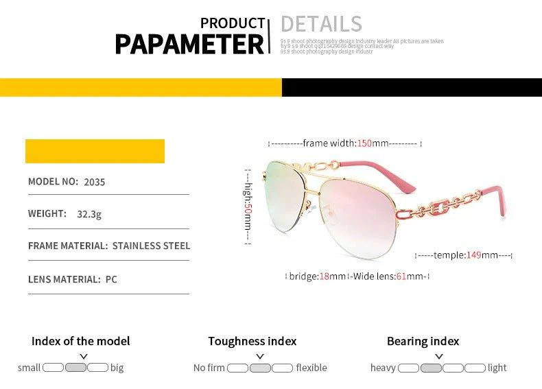 MAC140 Metal Fashion Sunglasses - Image 7