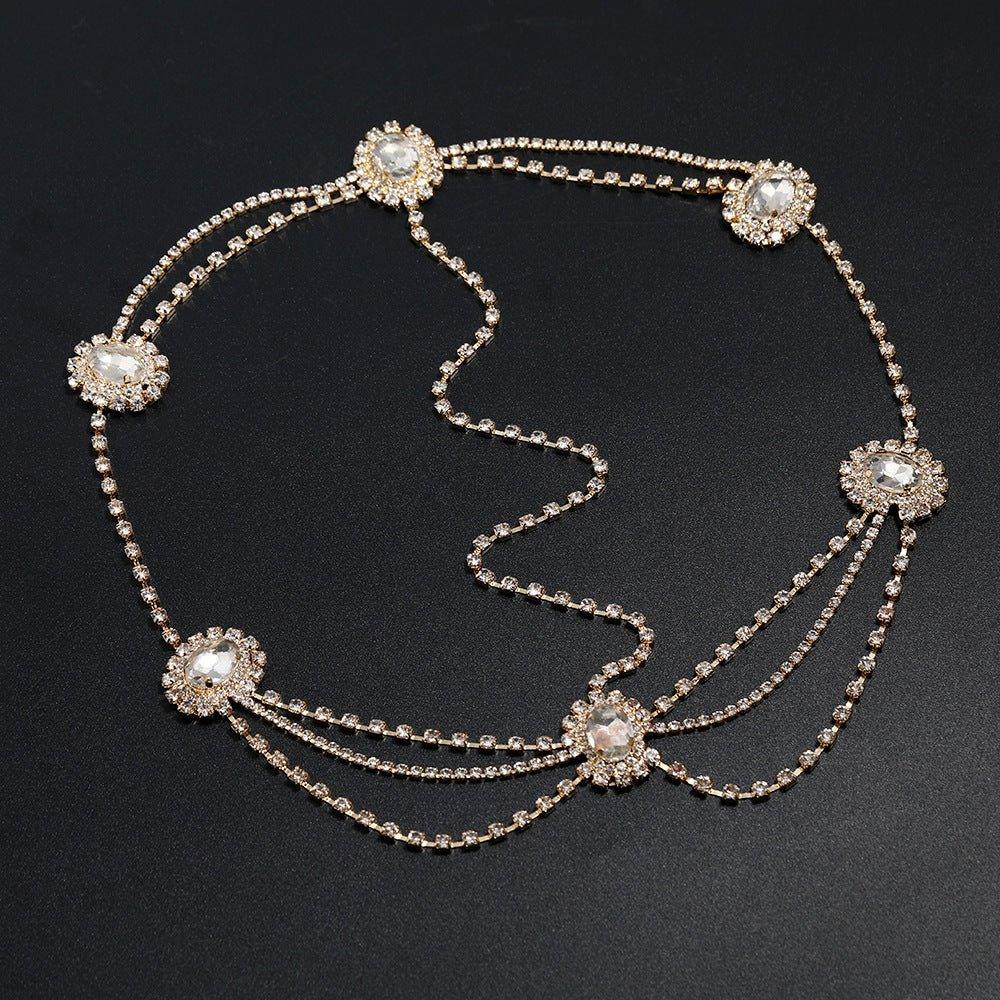 Stylish Multi-layered Rhinestone Tassel Forehead Headpiece(MAC151) - Image 4