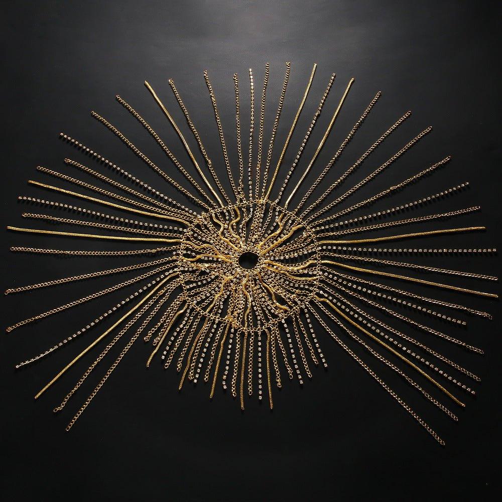 MAC153 High-end Tassel Rhinestone Hair Chain - Image 2