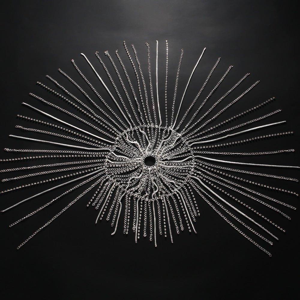 MAC153 High-end Tassel Rhinestone Hair Chain - Image 3