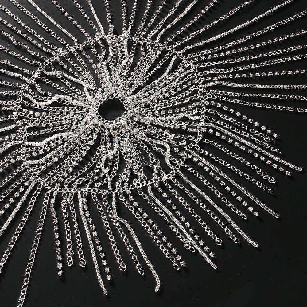 MAC153 High-end Tassel Rhinestone Hair Chain - Image 5
