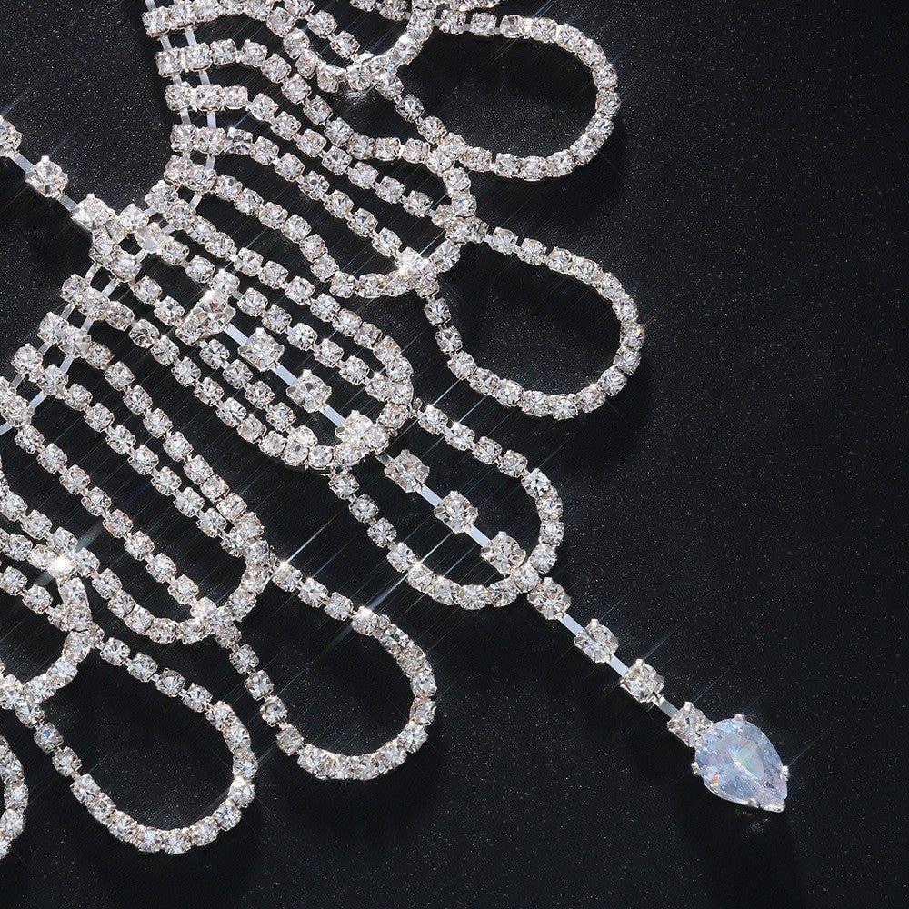 MAC155 Fashionable Rhinestone Ttassel Headwear Multi-layered Zircon Hair Chain - Image 2