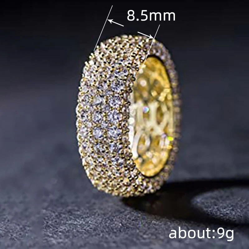 MAC164 Multi-Layered High-End Super Sparkling Full Diamond Ring - Image 3
