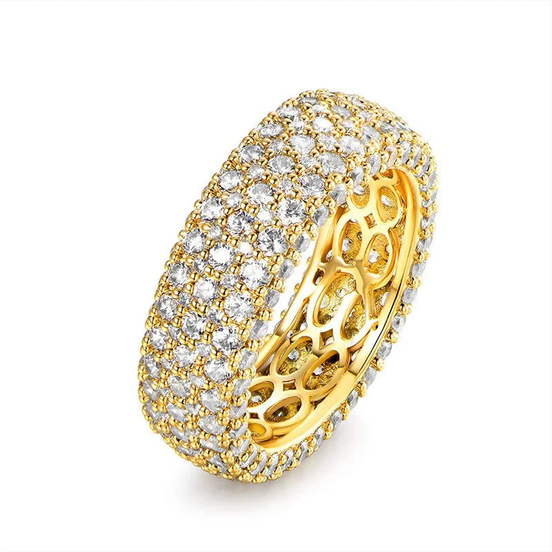 MAC164 Multi-Layered High-End Super Sparkling Full Diamond Ring - Image 4