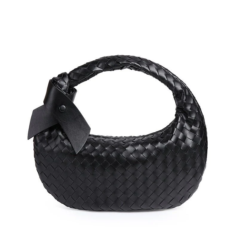 MAC168 Simple And Sstylish Woven Leather Handbag(No bow) - Image 11
