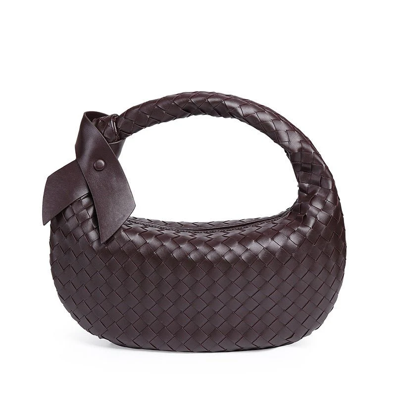 MAC168 Simple And Sstylish Woven Leather Handbag(No bow) - Image 13