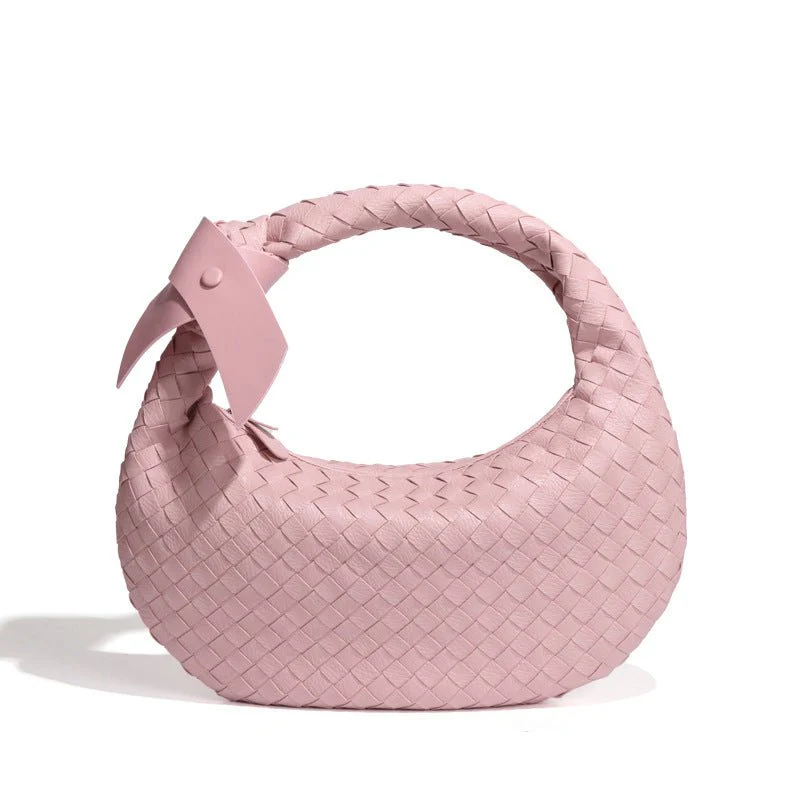 MAC168 Simple And Sstylish Woven Leather Handbag(No bow) - Image 16