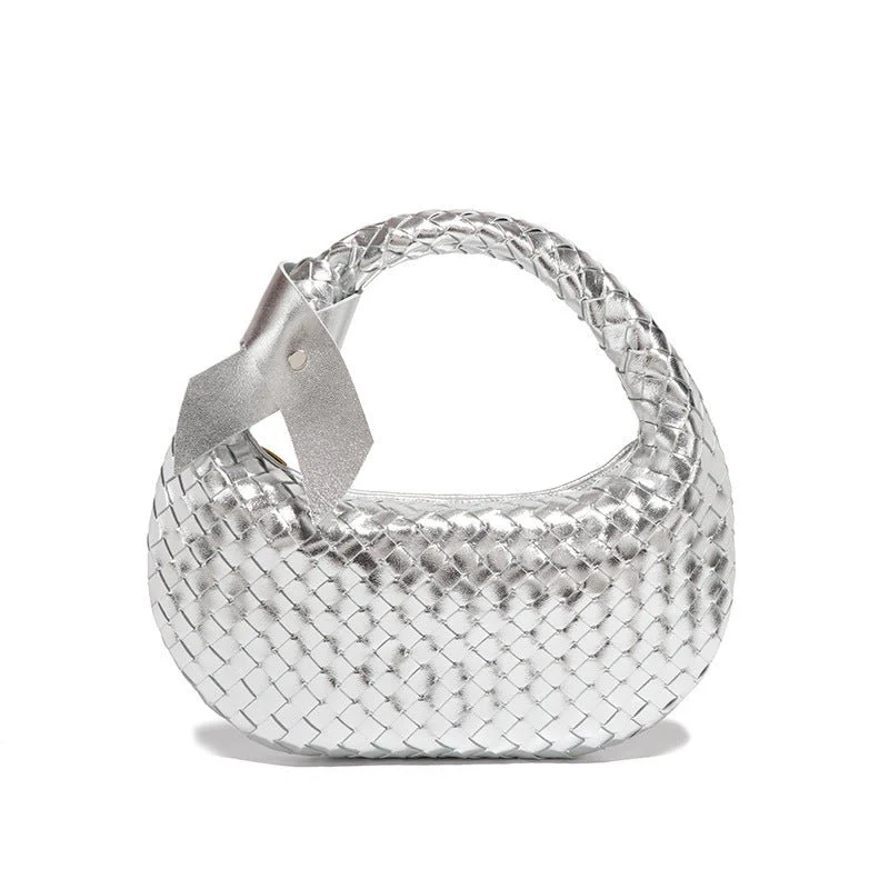 MAC168 Simple And Sstylish Woven Leather Handbag(No bow) - Image 17