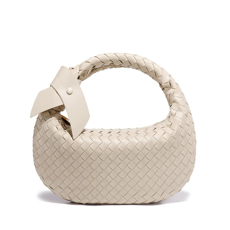 MAC168 Simple And Sstylish Woven Leather Handbag(No bow) - Image 18