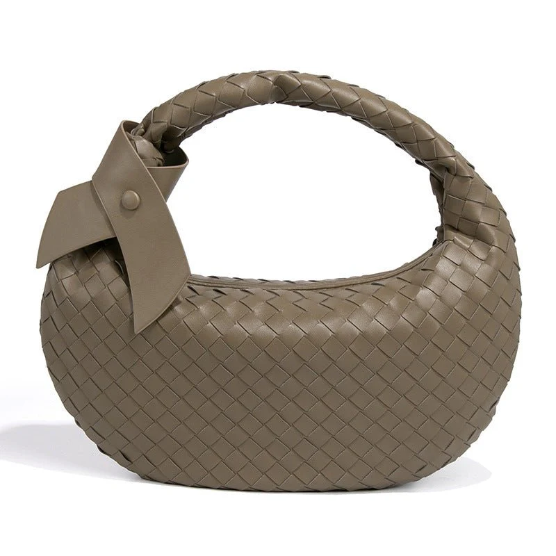 MAC168 Simple And Sstylish Woven Leather Handbag(No bow) - Image 21