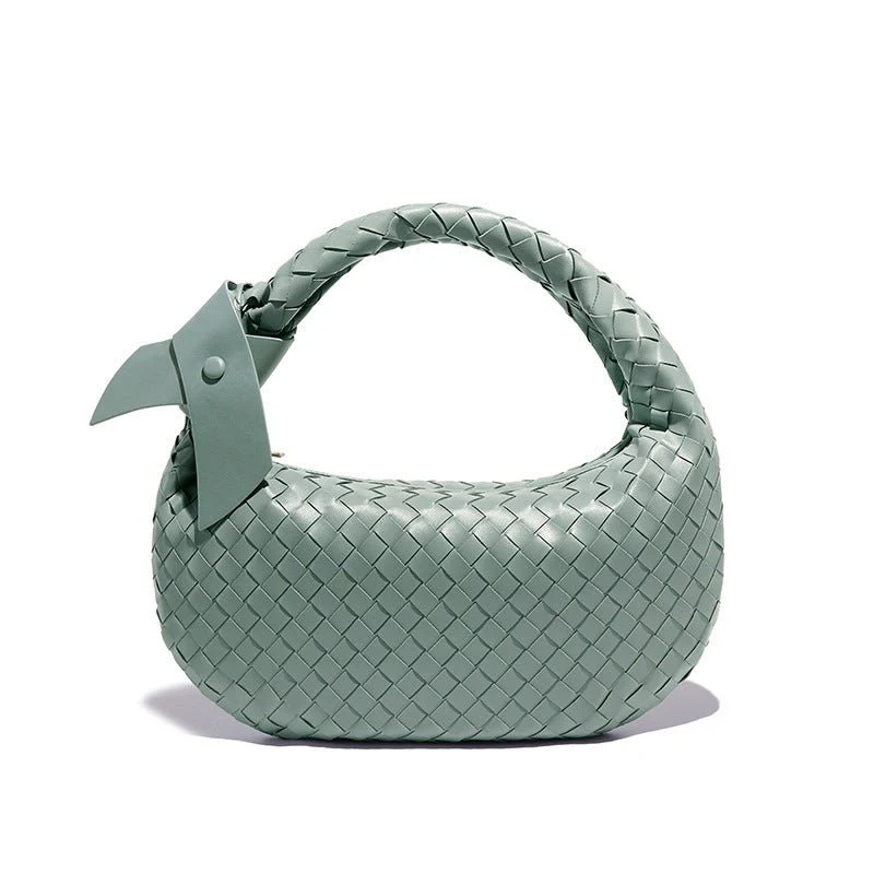 MAC168 Simple And Sstylish Woven Leather Handbag(No bow) - Image 22