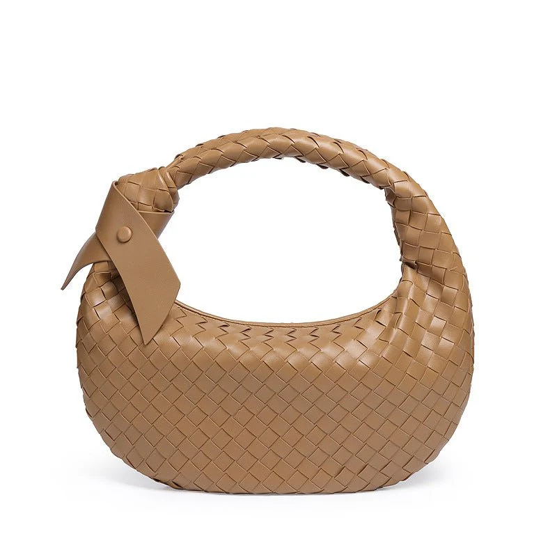 MAC168 Simple And Sstylish Woven Leather Handbag(No bow) - Image 6