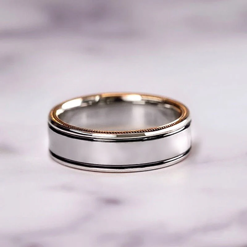 MAC175 Rose Gold Sparkling Zircon Luxury Engagement Ring - Image 7