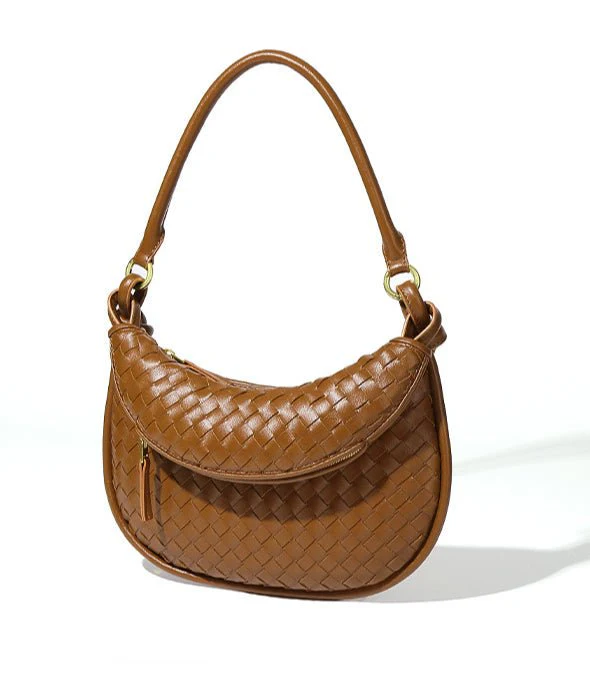 MAC177 Fashionable And Versatile Retro Woven High-end Shoulder Armpit Bag - Image 6