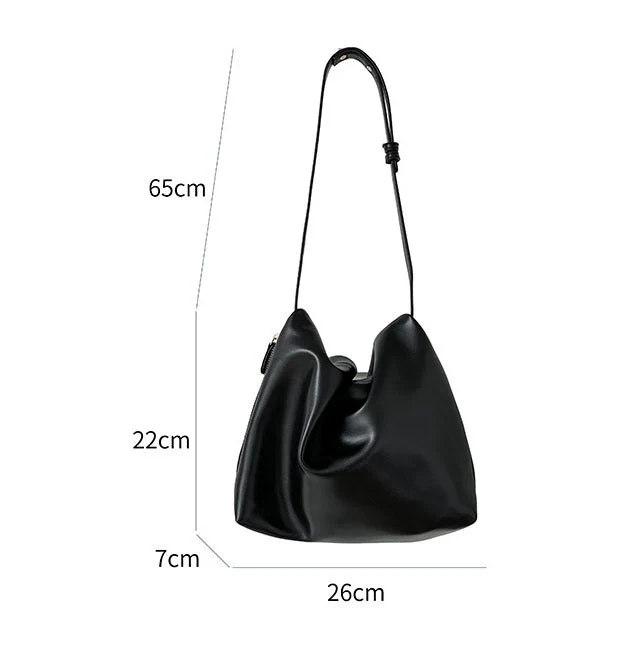 MAC180 High-End Pleated PU Leather All-Match Tote Bag - Image 3