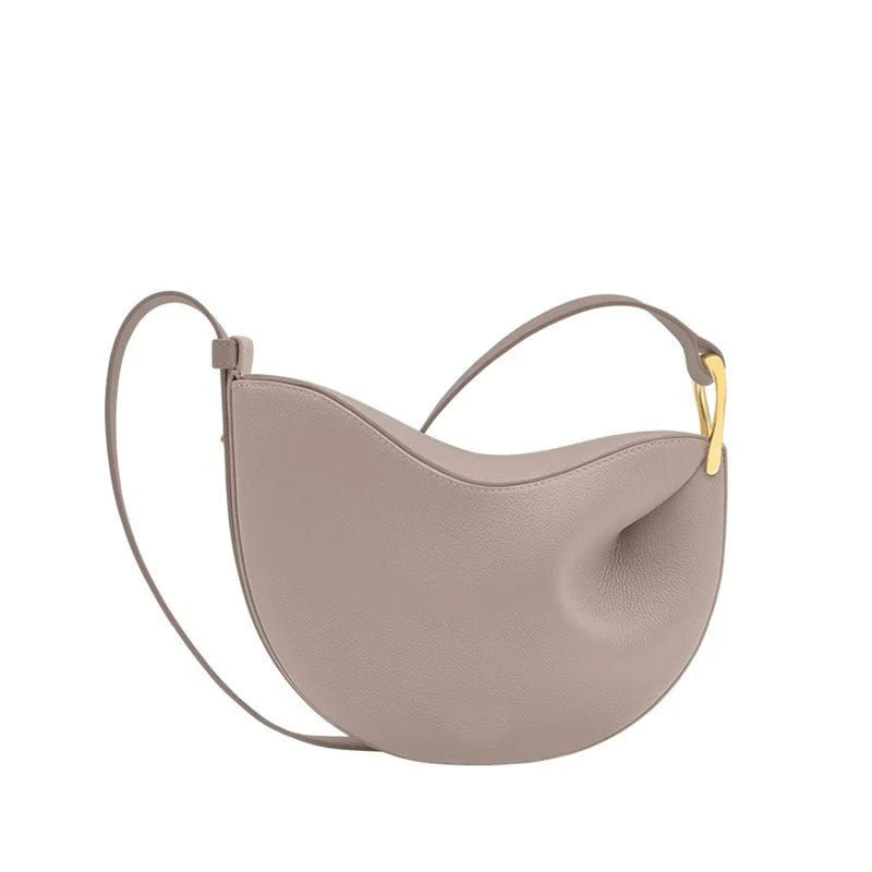 MAC182 Lychee Textured One-Shoulder Crossbody Saddle Bag - Image 15