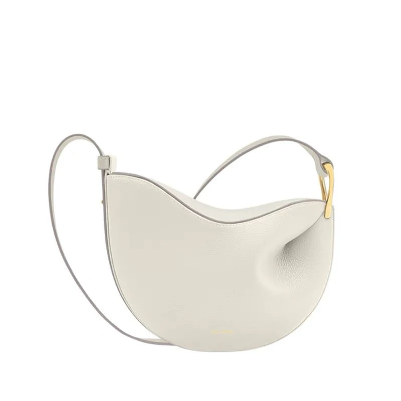 MAC182 Lychee Textured One-Shoulder Crossbody Saddle Bag - Image 3