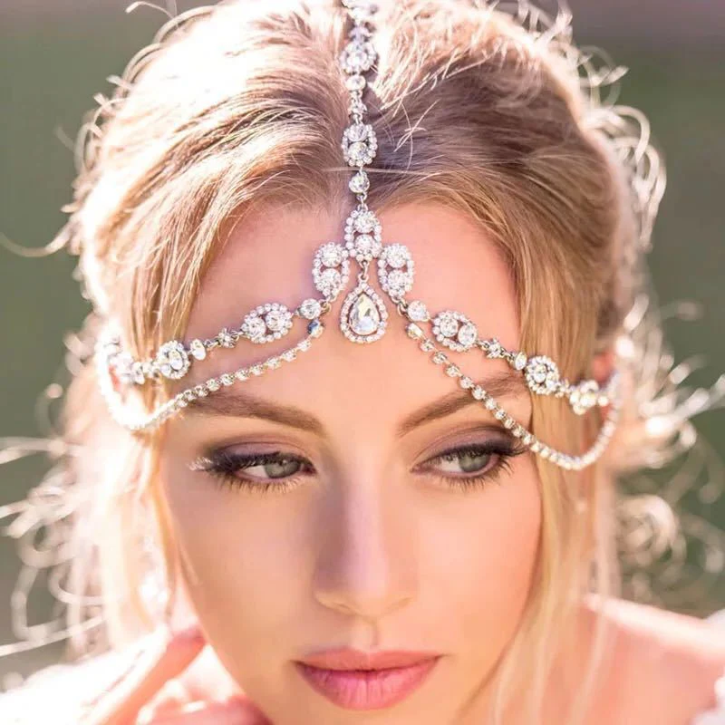 MAC188 Rhinestone Multi-Layered Drop Headband - Image 6