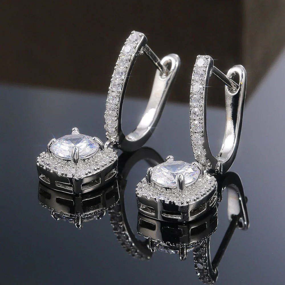 Micropaved Zirconia Versatile Earrings(MAC191) - Image 13