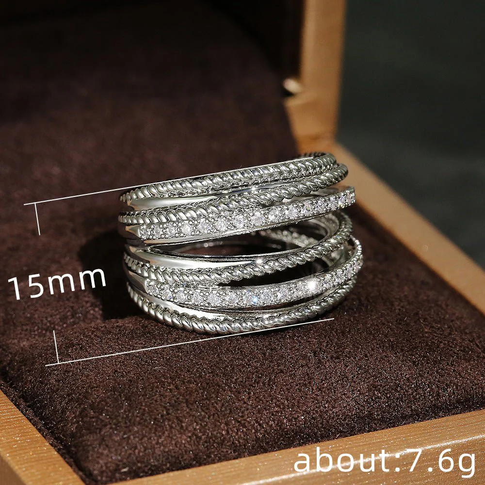 Crossed Zirconia Ring(MAC192) - Image 3