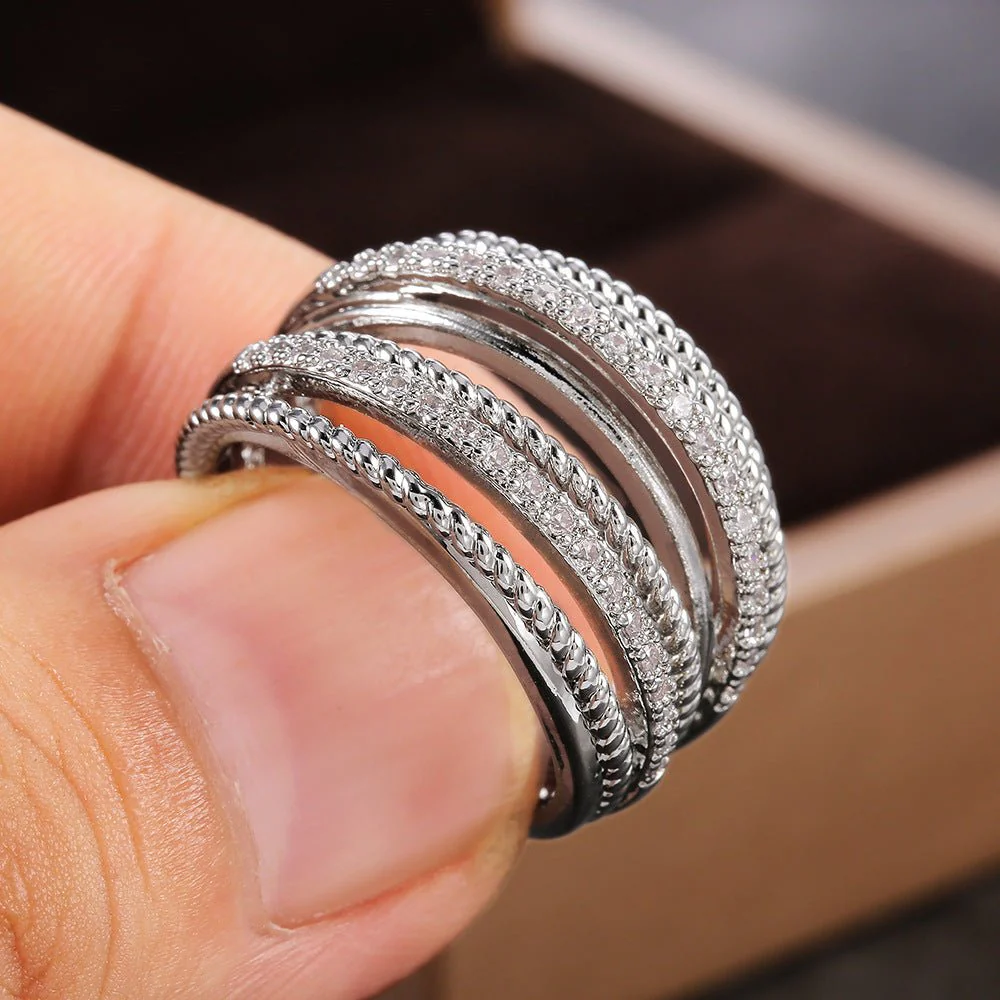 Crossed Zirconia Ring(MAC192) - Image 5