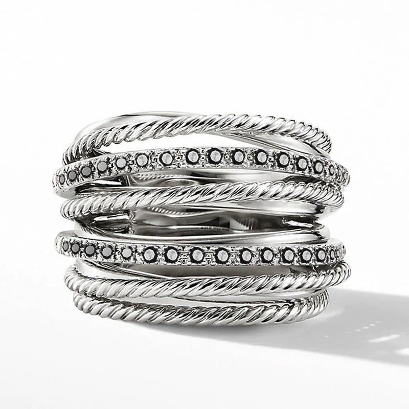 Crossed Zirconia Ring(MAC192) - Image 7
