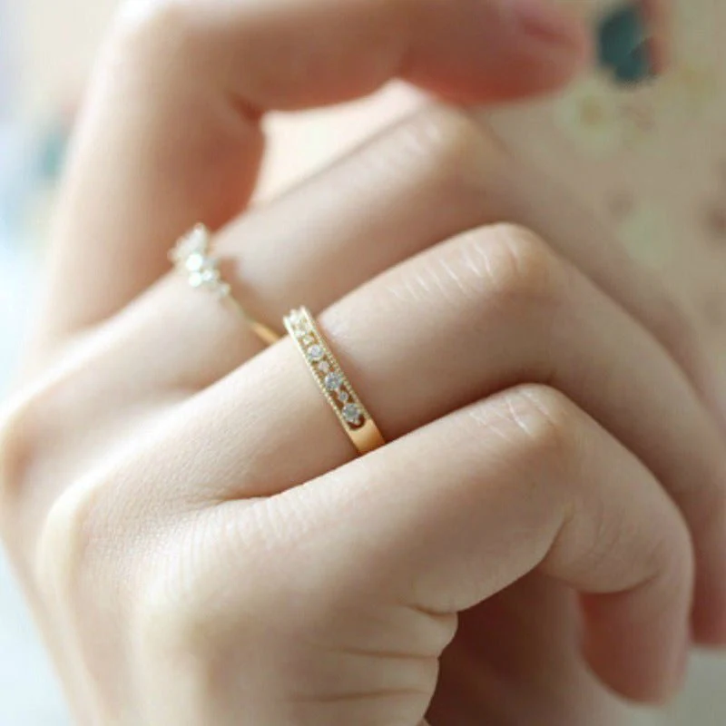 Light Luxury Palace Style Hollow Carved Lace Ring(MAC193) - Image 2