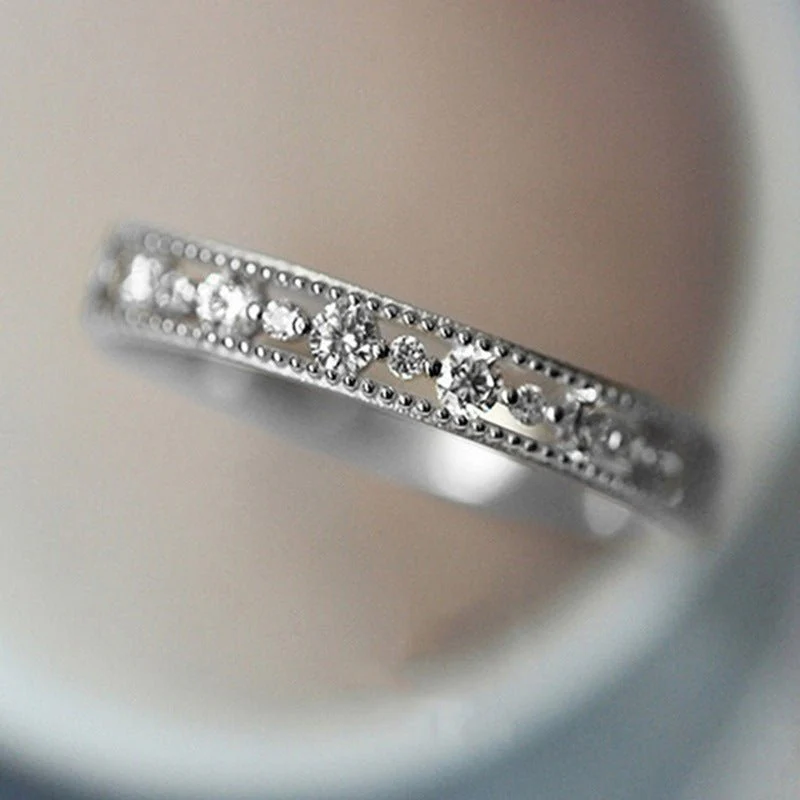 Light Luxury Palace Style Hollow Carved Lace Ring(MAC193) - Image 7