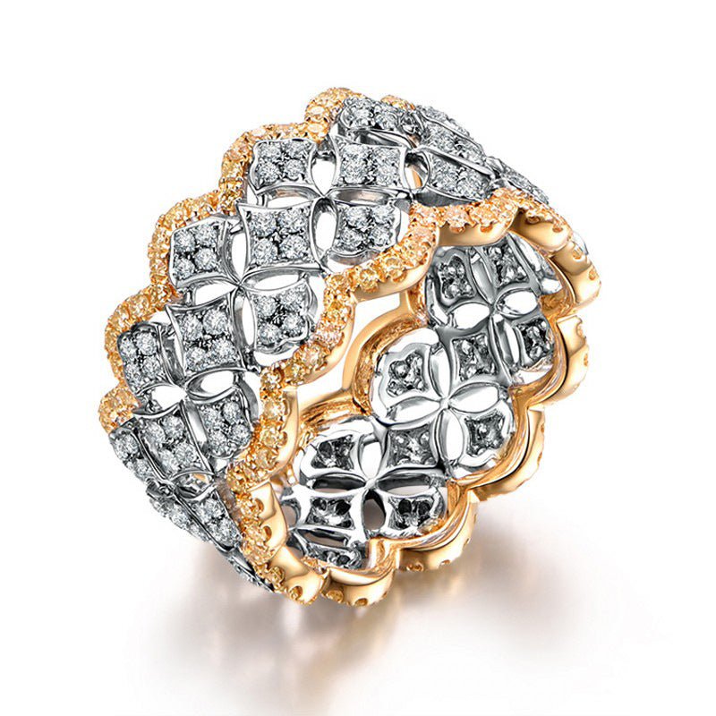 Palace Style Dazzling Star Lace Honeycomb Ring(MAC194) - Image 2