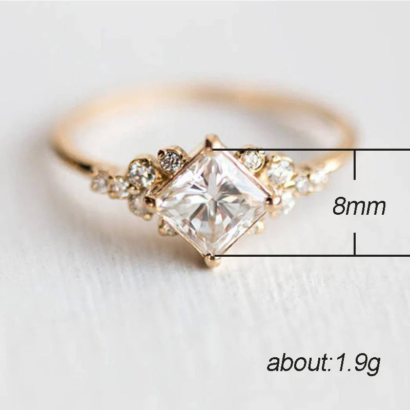 Luxurious Square Zirconia Ring(MAC196) - Image 5