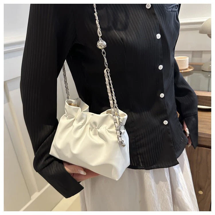 Versatile Chain Shoulder Crossbody Pleated Cloud Bag(MAC201) - Image 10