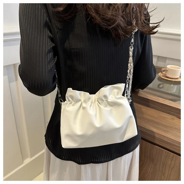 Versatile Chain Shoulder Crossbody Pleated Cloud Bag(MAC201) - Image 11