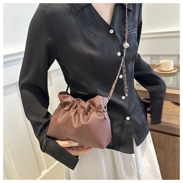 Versatile Chain Shoulder Crossbody Pleated Cloud Bag(MAC201) - Image 12