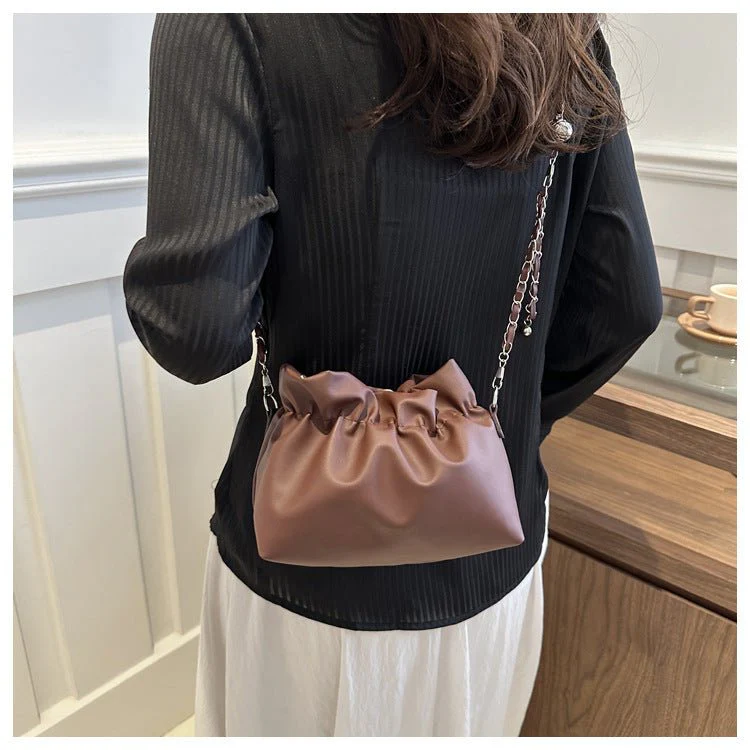 Versatile Chain Shoulder Crossbody Pleated Cloud Bag(MAC201) - Image 13