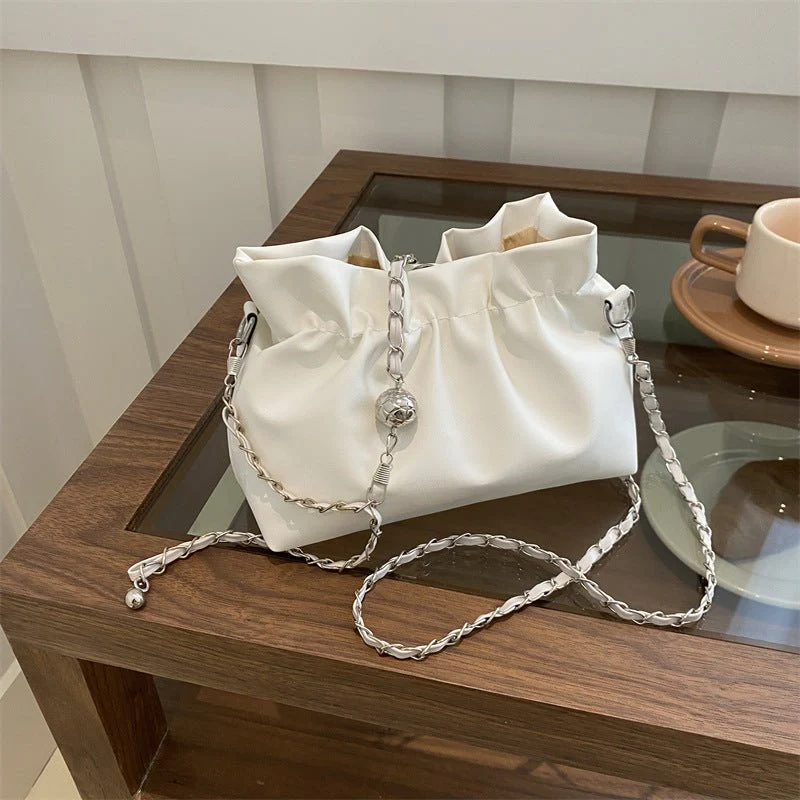 Versatile Chain Shoulder Crossbody Pleated Cloud Bag(MAC201) - Image 2