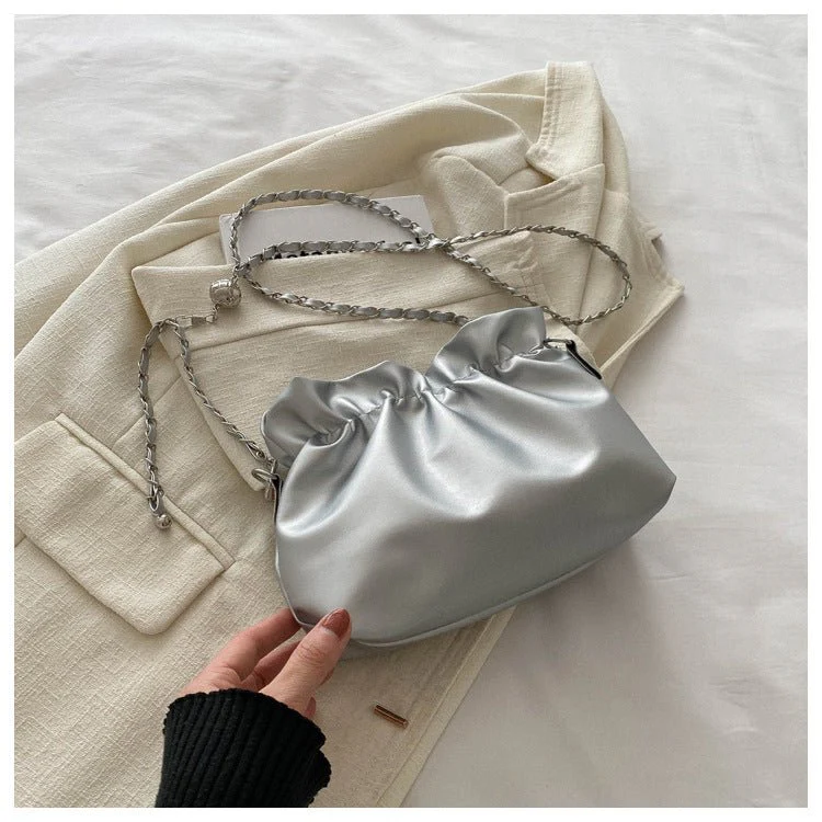 Versatile Chain Shoulder Crossbody Pleated Cloud Bag(MAC201) - Image 6