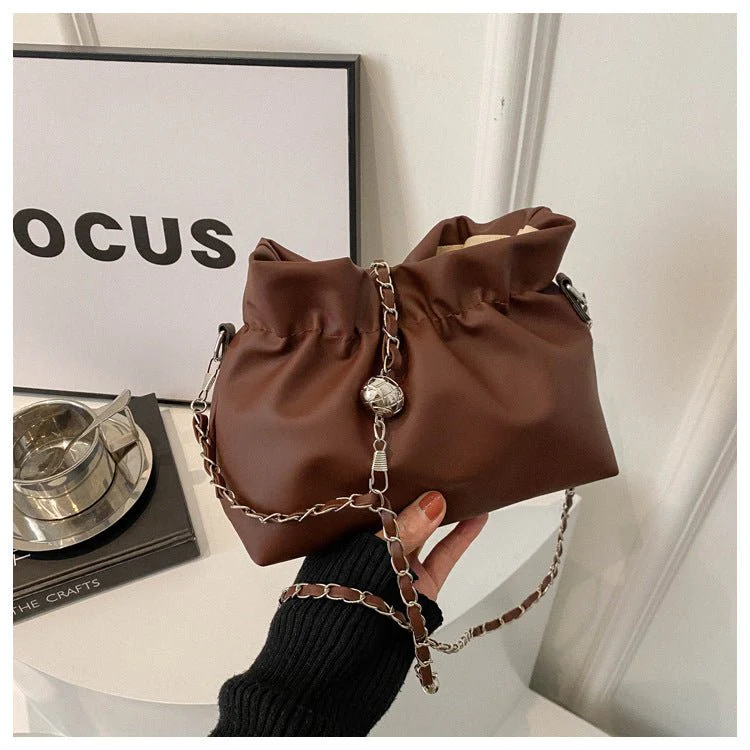 Versatile Chain Shoulder Crossbody Pleated Cloud Bag(MAC201) - Image 7