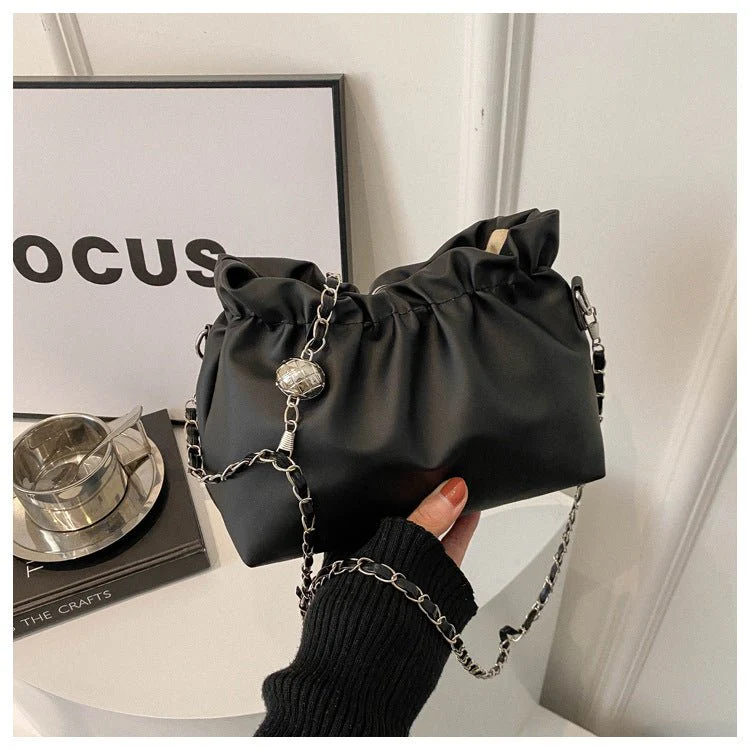 Versatile Chain Shoulder Crossbody Pleated Cloud Bag(MAC201) - Image 8