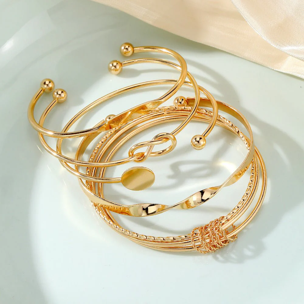 Retro Simple Mixed Open Bracelet(MAC202) - Image 2
