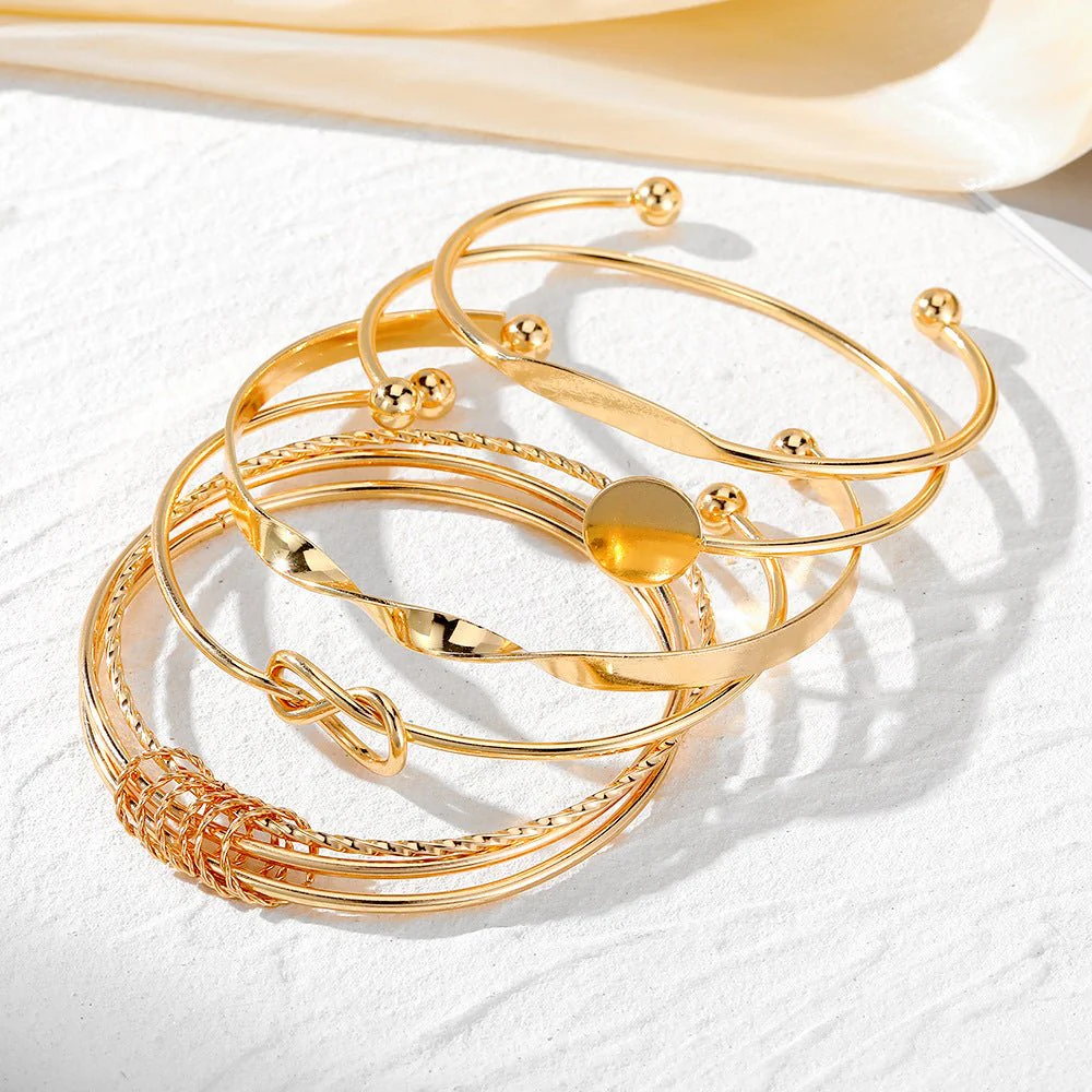 Retro Simple Mixed Open Bracelet(MAC202) - Image 3