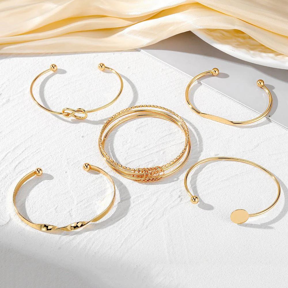 Retro Simple Mixed Open Bracelet(MAC202) - Image 4