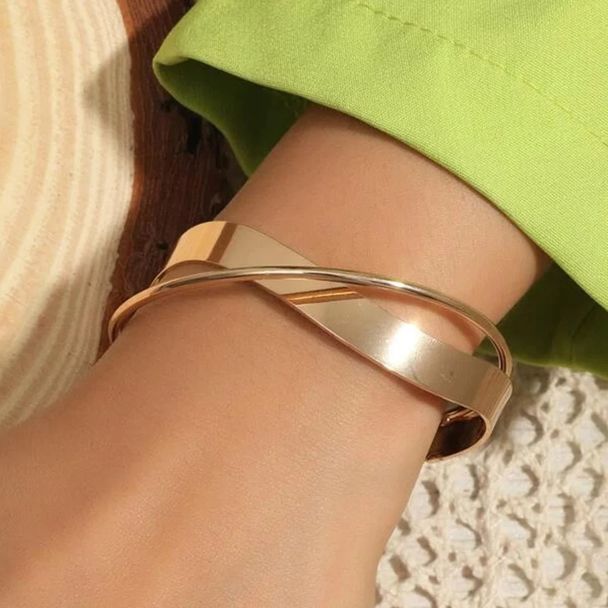 Retro Simple Mixed Open Bracelet(MAC202) - Image 6