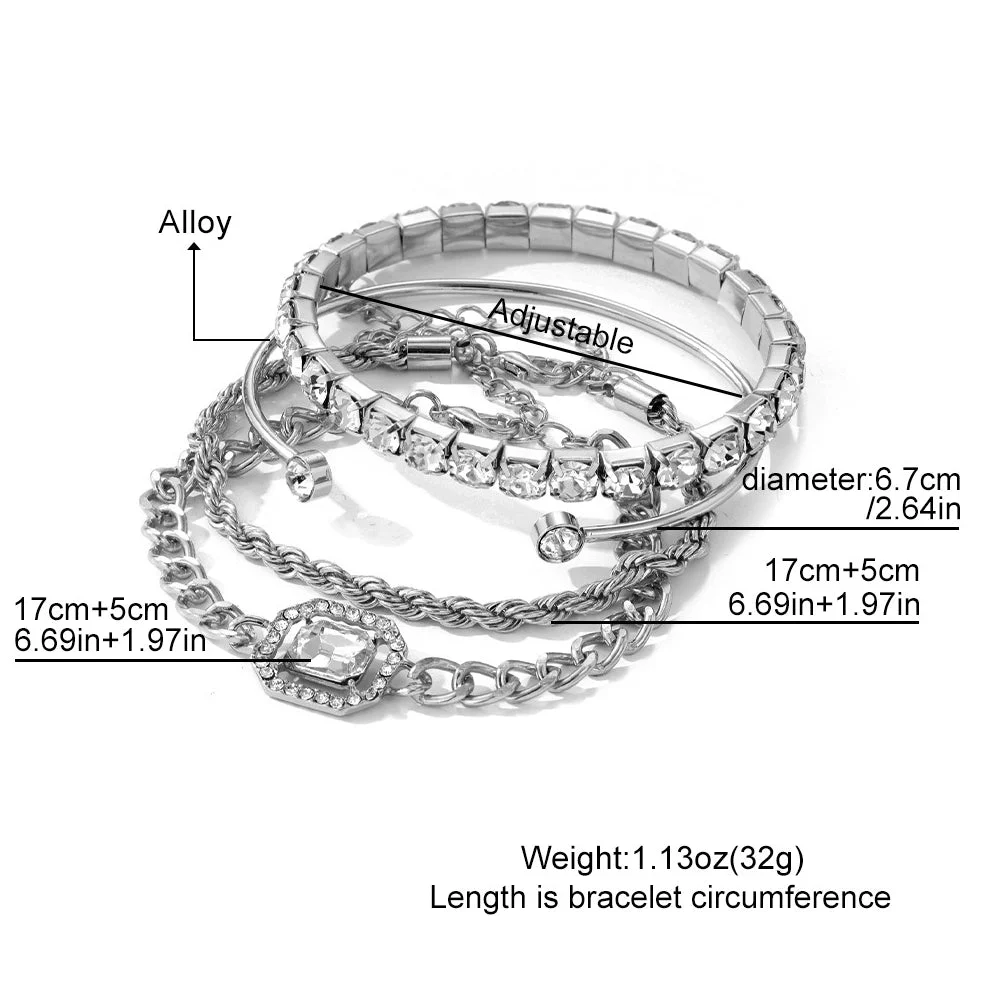 Retro Personalized Twist Bracelet Imitation Gemstone Bracelet(MAC203) - Image 2