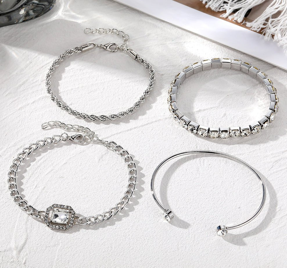Retro Personalized Twist Bracelet Imitation Gemstone Bracelet(MAC203) - Image 4