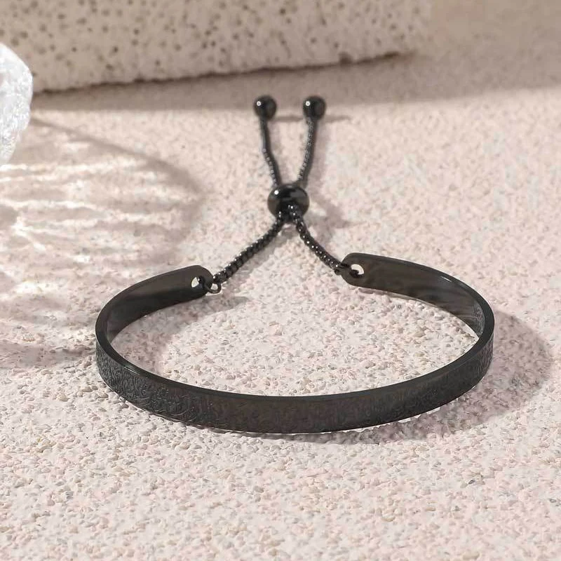 Double-sided engraved men's and women's non-fading titanium steel bracelet (with gift box)(MAC216) - Image 4