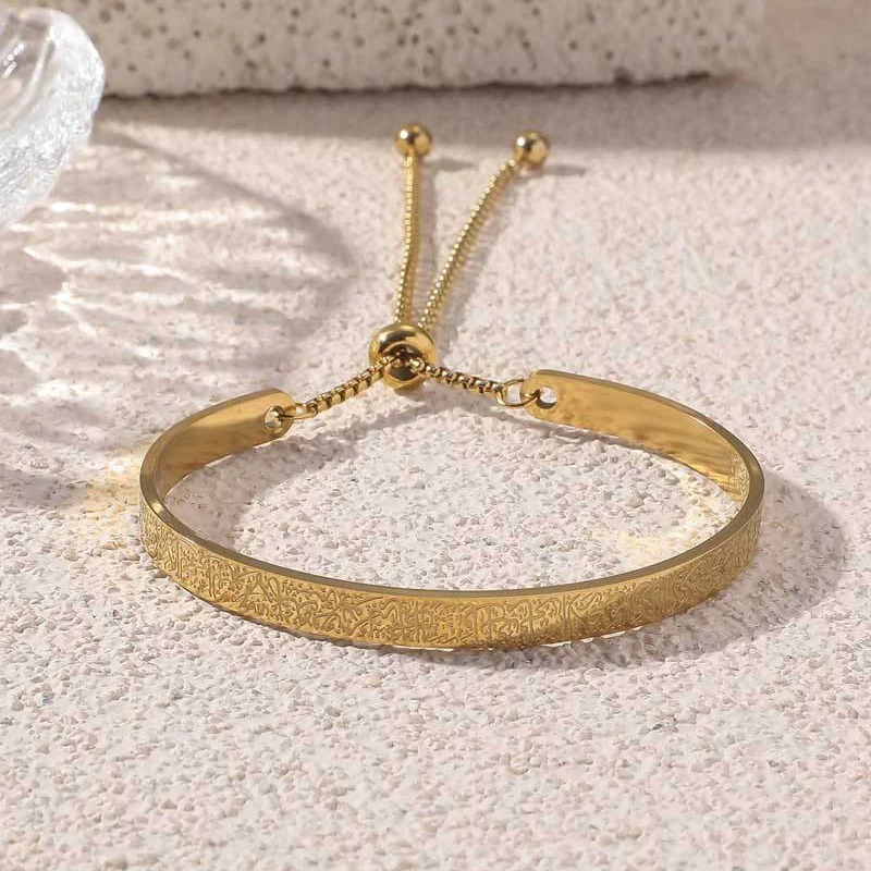 Double-sided engraved men's and women's non-fading titanium steel bracelet (with gift box)(MAC216) - Image 5
